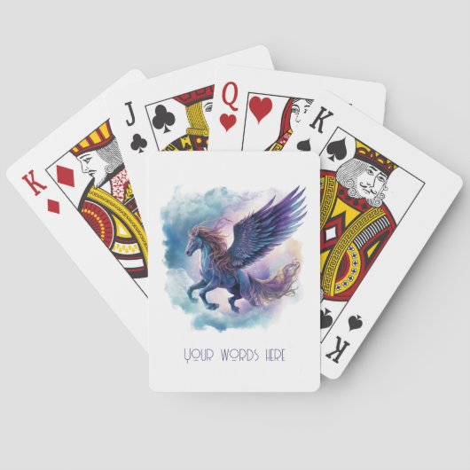 Creëer Uw eigen mythische Pegasus Pokerkaarten (Achterkant)