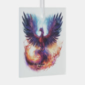 Creëer Uw eigen Mythische Phoenix Firebird Glas Ornament (Voorkant Rechts)