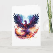 Creëer Uw eigen Mythische Phoenix Firebird Kaart (Voorkant)
