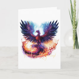 Creëer Uw eigen Mythische Phoenix Firebird Kaart