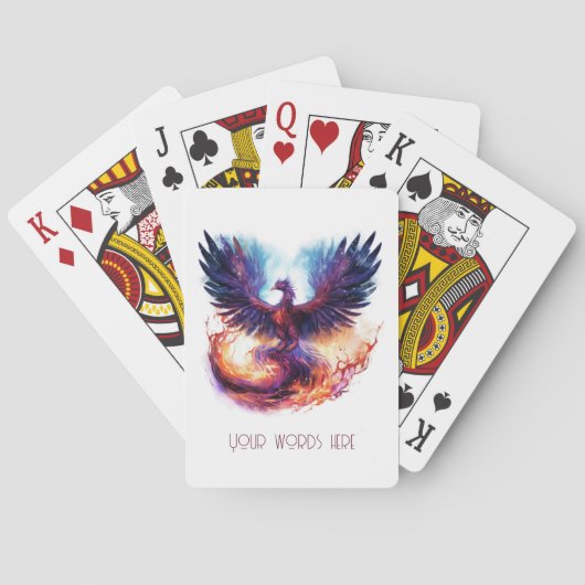 Creëer Uw eigen Mythische Phoenix Firebird Pokerkaarten (Achterkant)