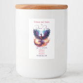 Creëer Uw eigen Mythische Phoenix Firebird Voedselcontainer Etiket (Voorkant)