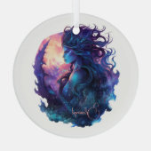 Creëer Uw eigen mythische sirene zeemeermin Glas Ornament (Achterkant)