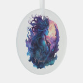 Creëer Uw eigen mythische sirene zeemeermin Glas Ornament (Voorkant Rechts)