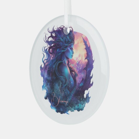 Creëer Uw eigen mythische sirene zeemeermin Glas Ornament (Voorkant links)
