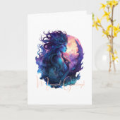 Creëer Uw eigen mythische sirene zeemeermin Kaart (Gele Bloem)