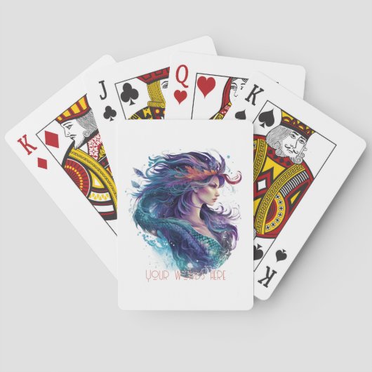 Creëer Uw eigen mythische zeemeermin Pokerkaarten (Achterkant)