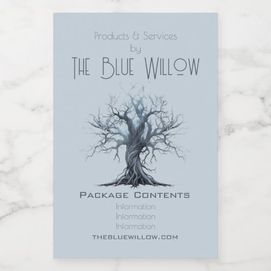 Creëer Uw eigen Mytsical Blue Tree Apothecary Voedselcontainer Etiket (Enkel label)