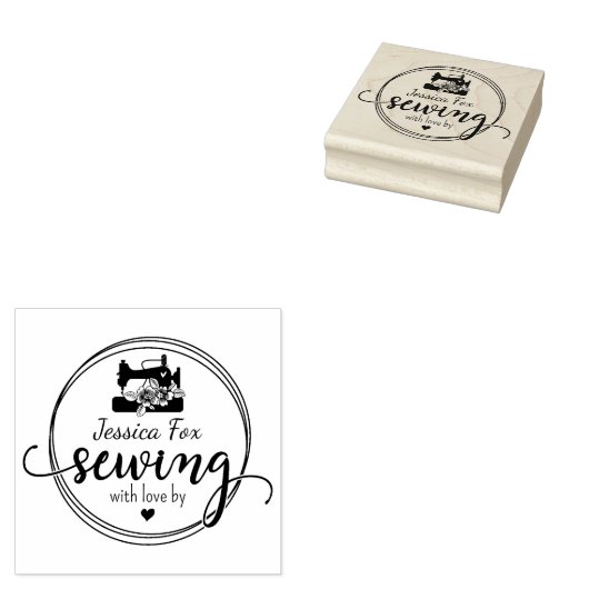 Creëer uw eigen naaien rubberstempel (Gestempeld)