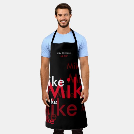 creëer uw eigen naam, aangepast zwart platform schort (Gedragen)