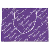 Creëer Uw eigen naam Birthday Girl Large Gift Bag Groot Cadeauzakje (Voorkant)