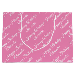 Creëer Uw eigen naam Birthday Girl Large Gift Bag Groot Cadeauzakje