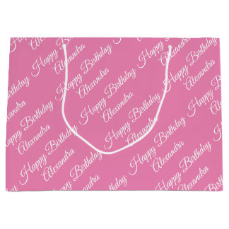 Creëer Uw eigen naam Birthday Girl Large Gift Bag Groot Cadeauzakje