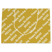 Creëer Uw eigen naam Birthday Large Gift Bag Groot Cadeauzakje (Voorkant)