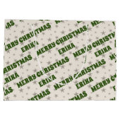 Creëer Uw eigen naam Birthday Large Gift Bag Groot Cadeauzakje (Achterkant)