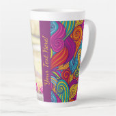 Creëer uw eigen naam en foto van het wervelflesje latte mok (Rechterhoek)