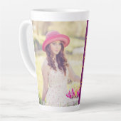 Creëer uw eigen naam en foto van het wervelflesje latte mok (Linkerhoek)