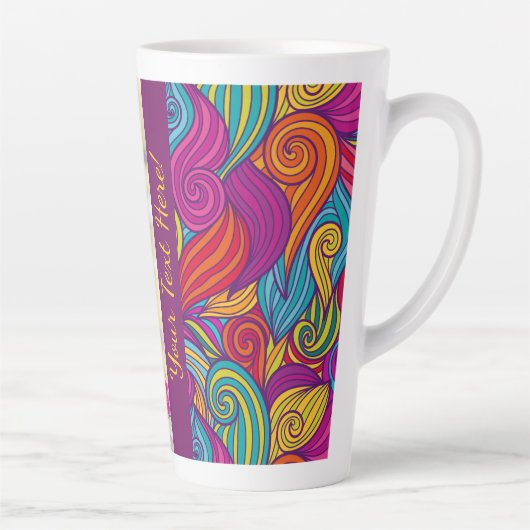 Creëer uw eigen naam en foto van het wervelflesje latte mok (Rechts)