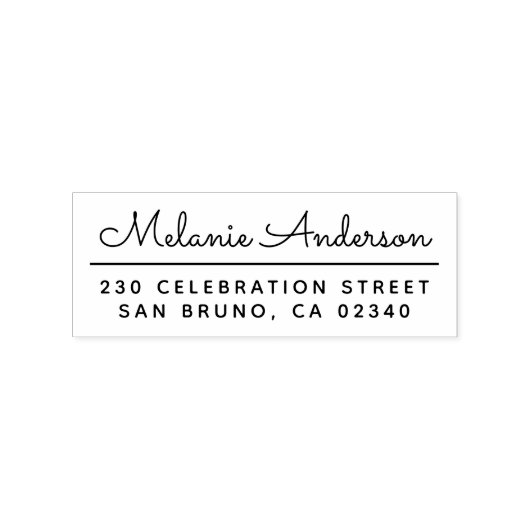 Creëer Uw eigen naam en retouradres van het kabels Rubberstempel (Afrduk)