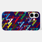 Creëer uw eigen naam initiaal patroon Case-Mate iPhone case (Achterkant (horizontaal))