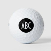 Creëer uw eigen naam Monogram Initialen Golfballen (Voorkant)