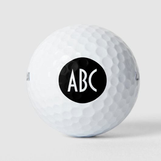 Creëer uw eigen naam Monogram Initialen Golfballen (Voorkant)