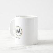 creëer uw eigen naam monogram wit koffiemok (Voorkant links)