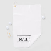 Creëer Uw eigen naam op maat Golfhanddoek (Insitu)