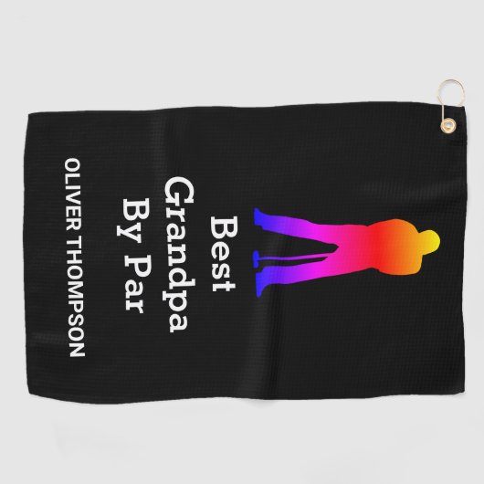 Creëer Uw eigen naam opa Golf Towel Golfhanddoek (Horizontaal)