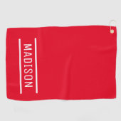 Creëer Uw eigen naam Persoonlijk Golf Golfhanddoek (Horizontaal)