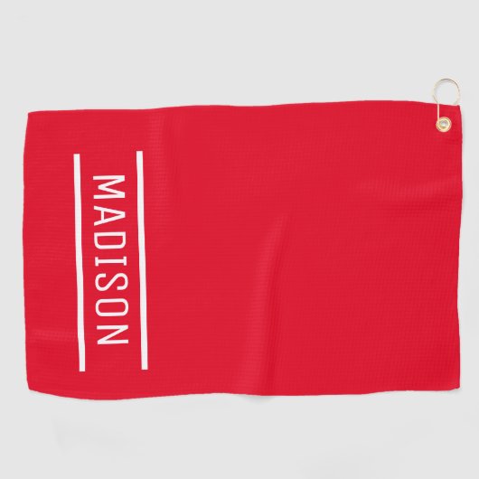 Creëer Uw eigen naam Persoonlijk Golf Golfhanddoek (Horizontaal)