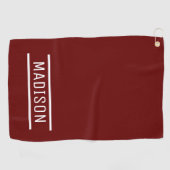 Creëer Uw eigen naam Persoonlijk Golfhanddoek (Horizontaal)