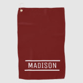 Creëer Uw eigen naam Persoonlijk Golfhanddoek (Voorkant)