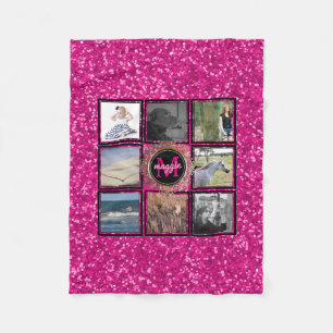 Creëer Uw eigen   Naam van installagram fotocollag Fleece Deken