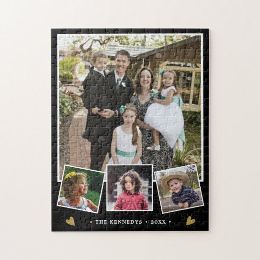 Creëer Uw eigen naam voor 4-familienaam Foto Colla Legpuzzel (Verticaal)