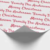 Creëer Uw eigen naam voor kerstfeest Cadeaupapier (Hoek)