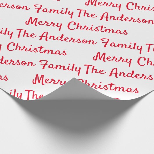 Creëer Uw eigen naam voor kerstfeest Cadeaupapier (Hoek)