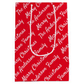 Creëer Uw eigen naam voor kerstfeest Medium Cadeauzakje (Achterkant)