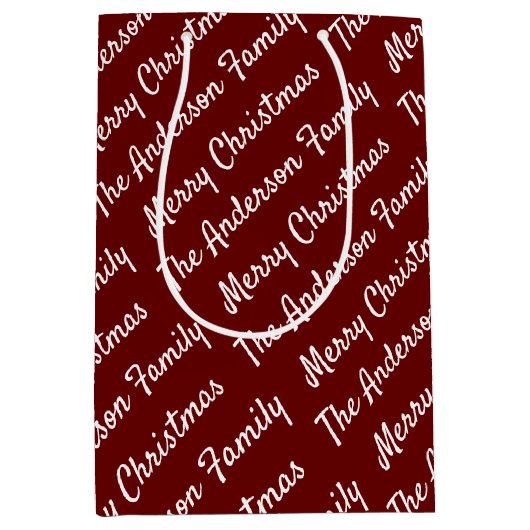 Creëer Uw eigen naam voor kerstfeest  Medium Cadeauzakje (Voorkant)