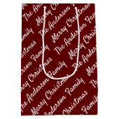 Creëer Uw eigen naam voor kerstfeest  Medium Cadeauzakje (Achterkant)
