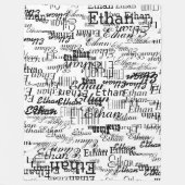 Creëer Uw eigen naam zwart-wit Fleece Deken (Voorkant)