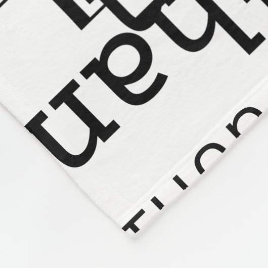 Creëer Uw eigen naam zwart-wit Fleece Deken (Hoek)