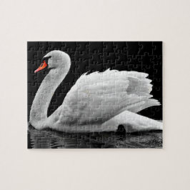Creëer Uw eigen Natuur Wit zwaan Foto Legpuzzel