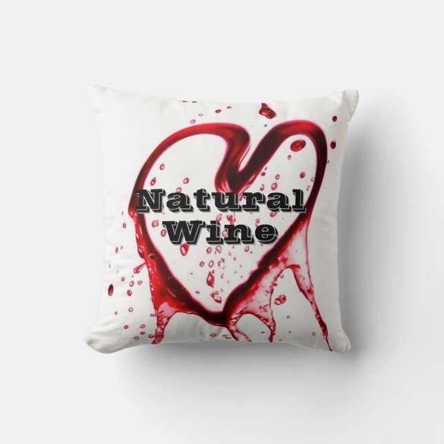 creëer uw eigen natuurlijke wijn tekstkussen kussen (Voorkant)