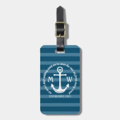 Creëer Uw eigen Nautical Anchor Heart Kastal Logo Bagagelabel (Voorkant verticaal)