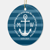 Creëer Uw eigen Nautical Anchor Heart Kastal Logo Keramisch Ornament (Links)