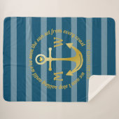 Creëer Uw eigen Nautical Anchor Heart Kastal Logo Sherpa Deken (Voorkant (horizontaal))