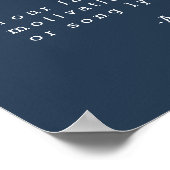 Creëer Uw eigen Navy Blue Custom Quote Poster (Hoek)