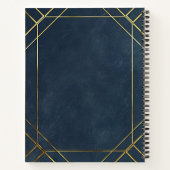 Creëer Uw eigen Navy Blue & Gold Notitieboek (Achterkant)