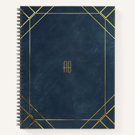 Creëer Uw eigen Navy Blue & Gold Notitieboek